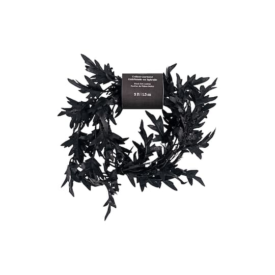 5ft. Black Oak Leaf Coiled Garland by Ashland®